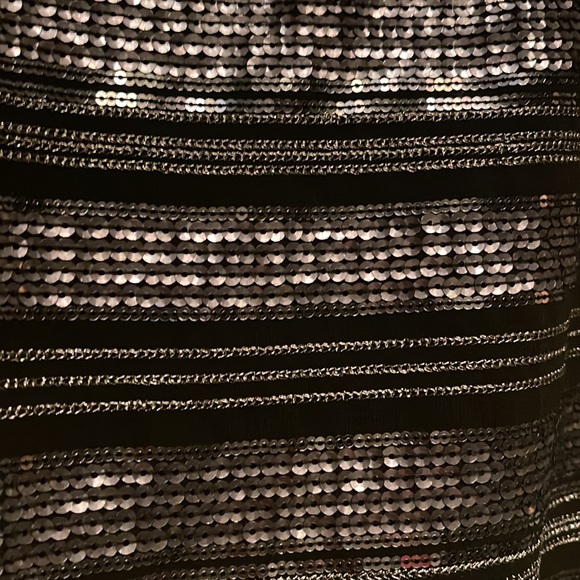 Express Sequin Tank Top Black Silver - Picture 3 of 5